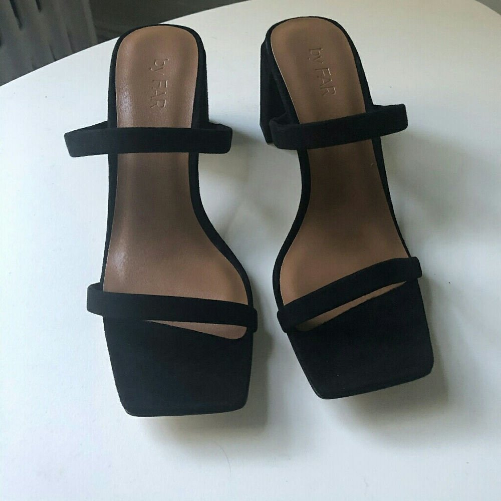 By Far black sandals Sz 7